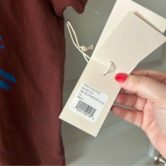 NWT Mother The Boxy Goodie Goodie Mel Mother Earth Loves You Tee - Picture 3 of 4